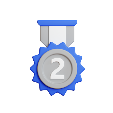 Medalha de prata  3D Icon