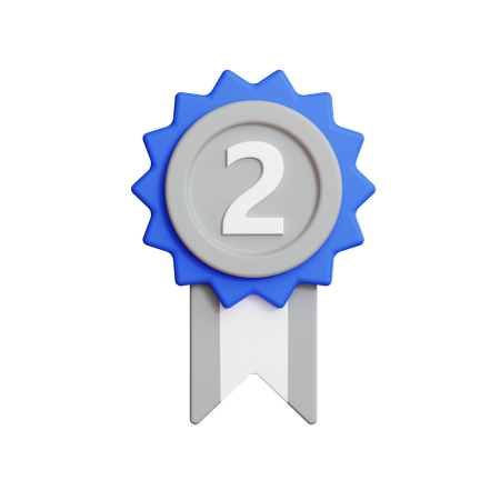 Medalha de prata  3D Icon