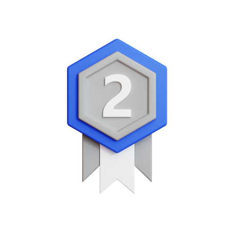 Medalha de prata  3D Icon