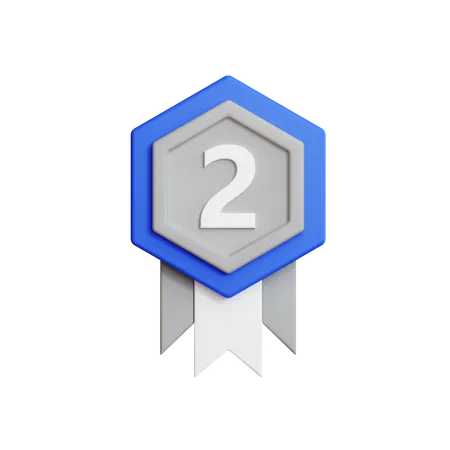 Medalha de prata  3D Icon