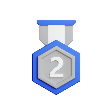 Medalha de prata  3D Icon