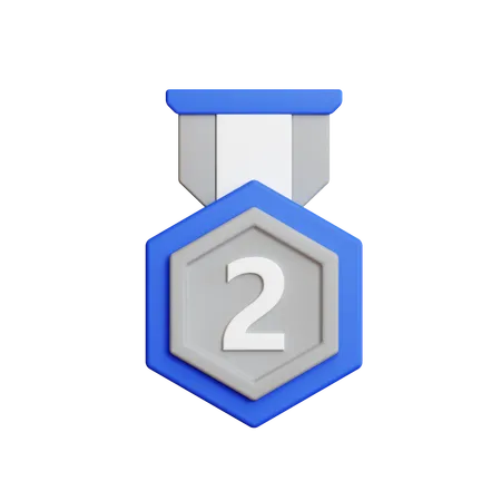 Medalha de prata  3D Icon