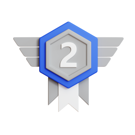 Medalha de prata  3D Icon