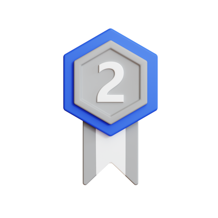 Medalha de prata  3D Icon