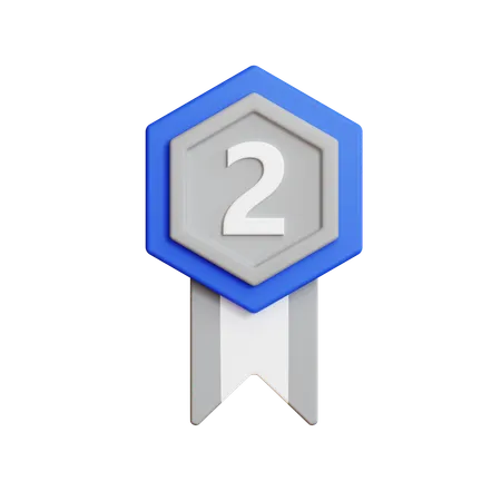 Medalha de prata  3D Icon