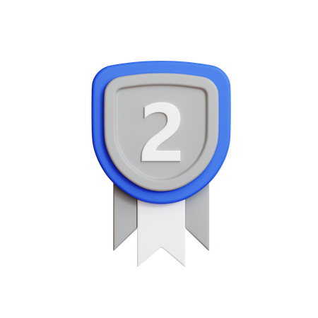 Medalha de prata  3D Icon