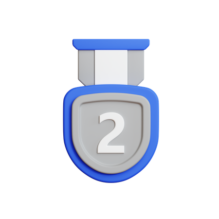 Medalha de prata  3D Icon