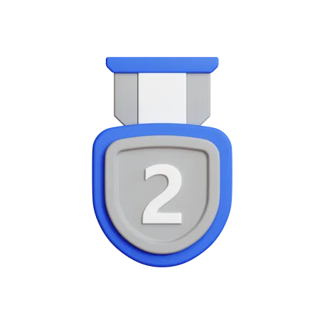 Medalha de prata  3D Icon