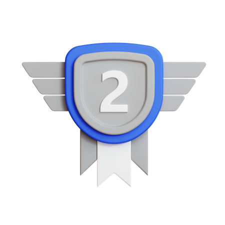 Medalha de prata  3D Icon