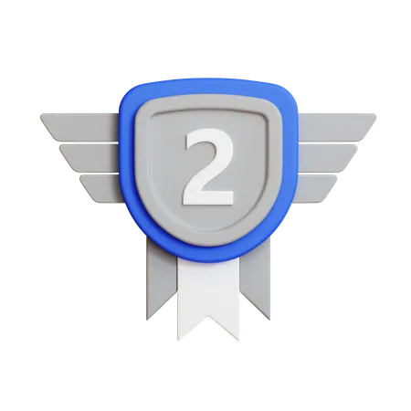 Medalha de prata  3D Icon