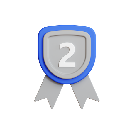 Medalha de prata  3D Icon