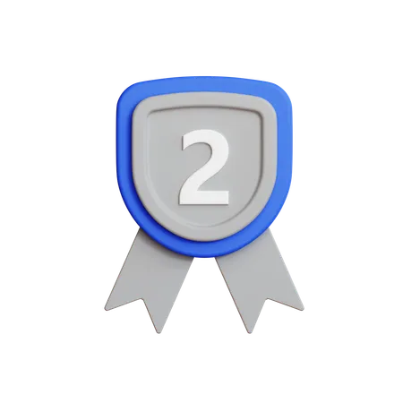 Medalha de prata  3D Icon