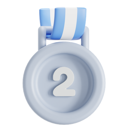 Medalha de prata  3D Icon