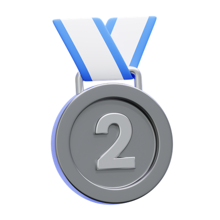 Medalha de prata  3D Icon