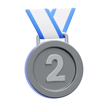 Medalha de prata  3D Icon