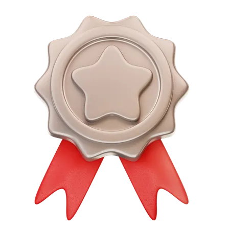 Medalha de prata  3D Icon