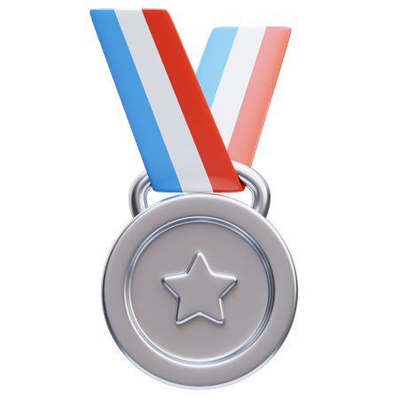 Medalha de prata  3D Icon