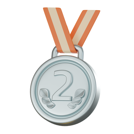 Medalha de prata  3D Icon