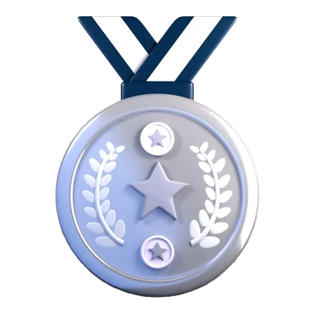 Medalha de prata  3D Icon