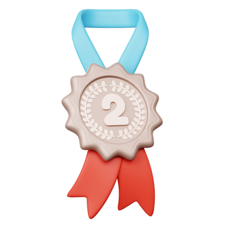 Medalha de Prata 2  3D Icon