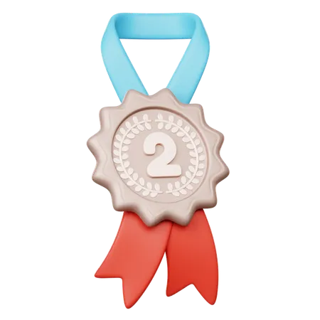 Medalha de Prata 2  3D Icon