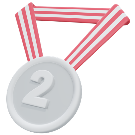 Medalha de prata  3D Illustration