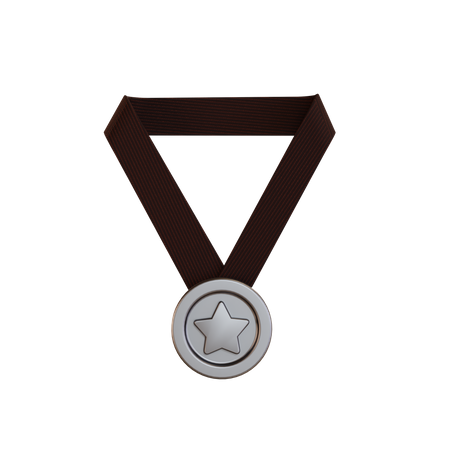 Medalha de prata  3D Illustration