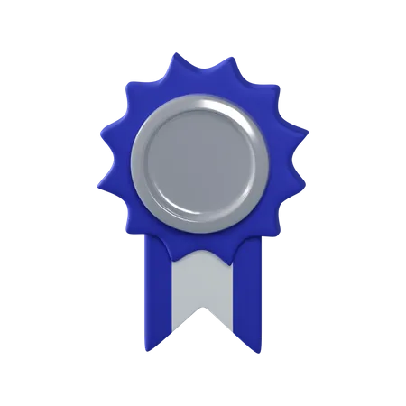 Medalha de prata  3D Illustration