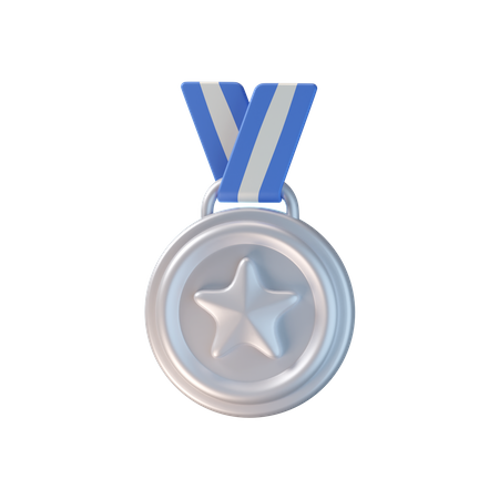 Medalha de prata  3D Icon