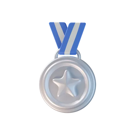 Medalha de prata  3D Icon