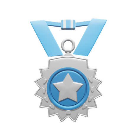 Medalha de prata  3D Icon