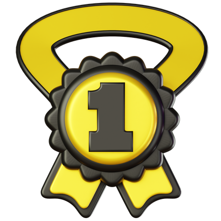 Medalha de primeira posição  3D Icon