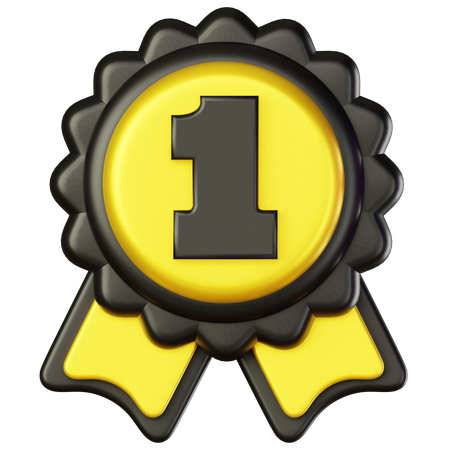 Medalha de primeira posição  3D Icon