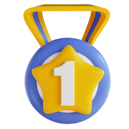 Medalha de primeira posição  3D Icon