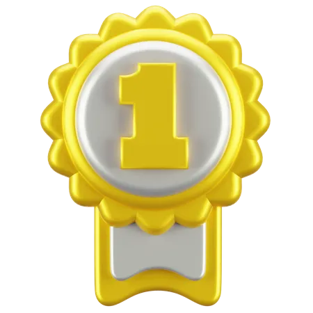 Medalha de primeira posição  3D Icon