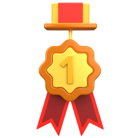 Medalha de primeiro lugar  3D Icon