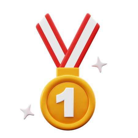 Medalha de primeiro lugar  3D Icon