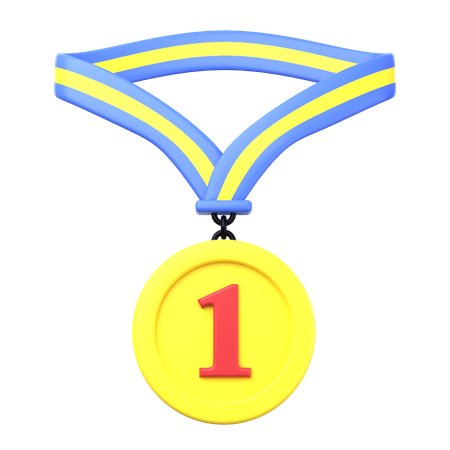 Medalha de primeiro lugar  3D Icon