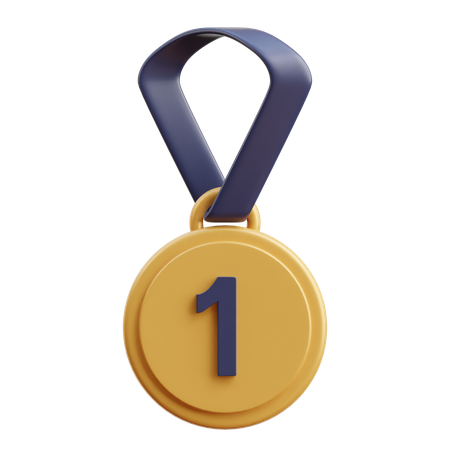 Medalha de primeiro lugar  3D Icon