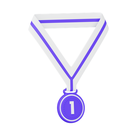 Medalha de primeiro lugar  3D Illustration