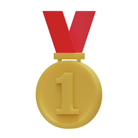 Medalha de primeiro lugar  3D Illustration