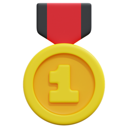 Medalha de primeiro lugar  3D Icon