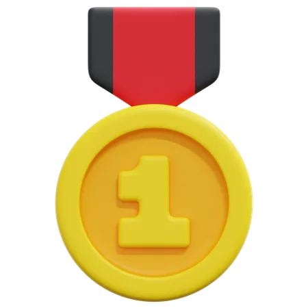 Medalha de primeiro lugar  3D Icon