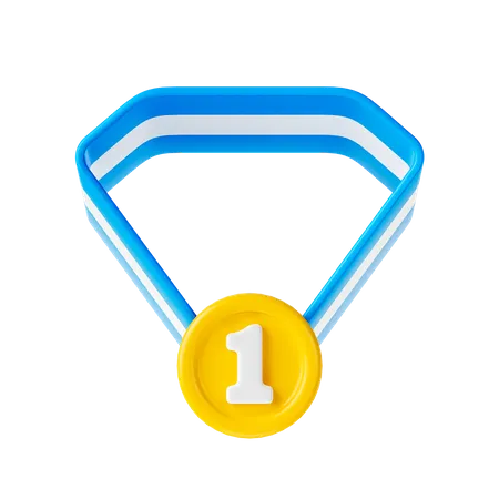 Medalha de primeiro lugar  3D Icon