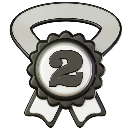 Medalha de segunda posição  3D Icon