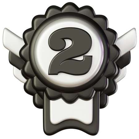 Medalha de segunda posição  3D Icon