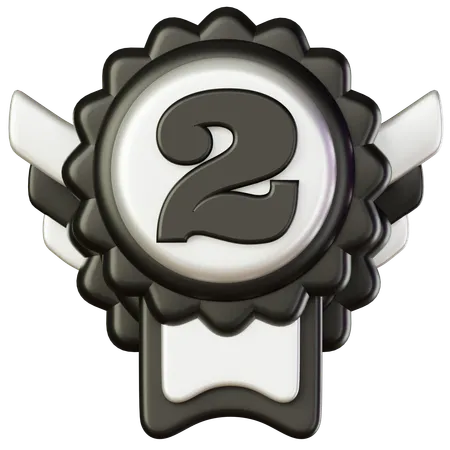 Medalha de segunda posição  3D Icon