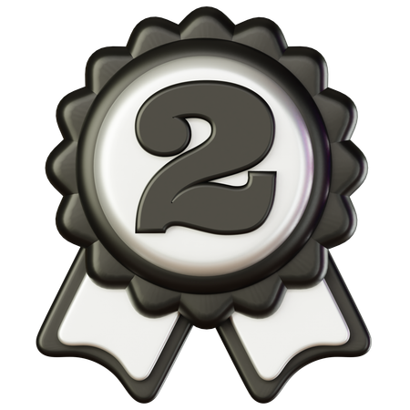 Medalha de segunda posição  3D Icon