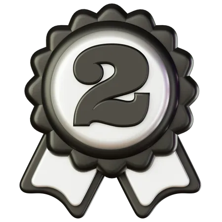 Medalha de segunda posição  3D Icon