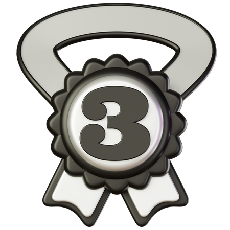 Medalha de terceiro lugar  3D Icon